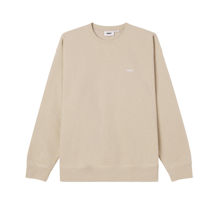 Obey Silver Grey Established Works Bold Crew Pullover Herren creme 